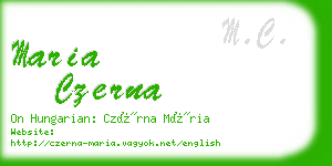 maria czerna business card